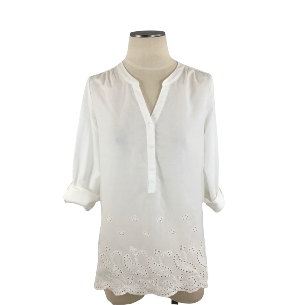 Market & Spruce- Katelyn Eyelet Detail XS